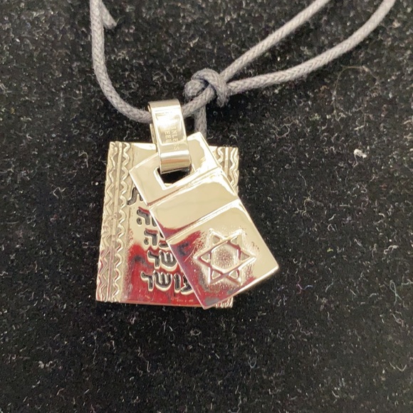 Stainless Steel Star of David Jewish Necklace - Picture 6 of 8